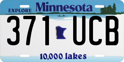 MN license plate 371UCB