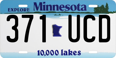 MN license plate 371UCD