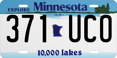 MN license plate 371UCO