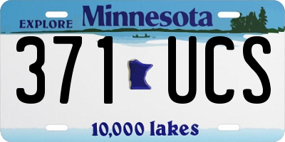 MN license plate 371UCS