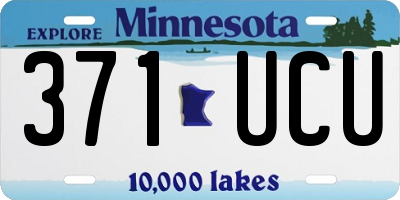 MN license plate 371UCU