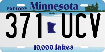 MN license plate 371UCV