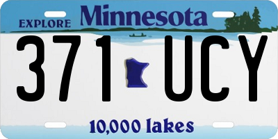 MN license plate 371UCY