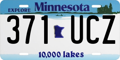 MN license plate 371UCZ