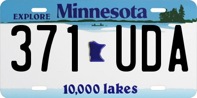 MN license plate 371UDA