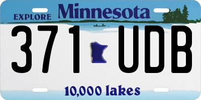 MN license plate 371UDB