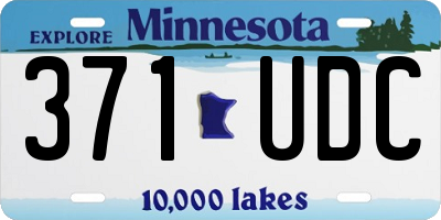 MN license plate 371UDC