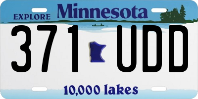 MN license plate 371UDD