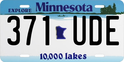 MN license plate 371UDE