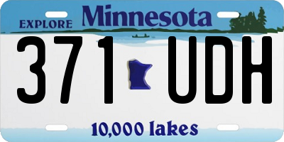 MN license plate 371UDH