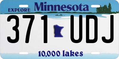 MN license plate 371UDJ