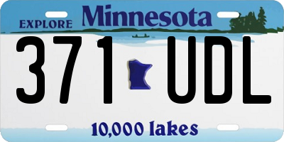 MN license plate 371UDL