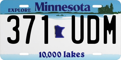 MN license plate 371UDM