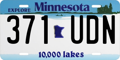MN license plate 371UDN