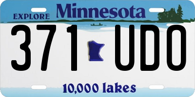 MN license plate 371UDO