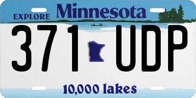 MN license plate 371UDP