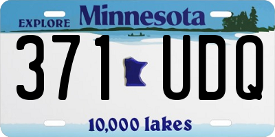 MN license plate 371UDQ