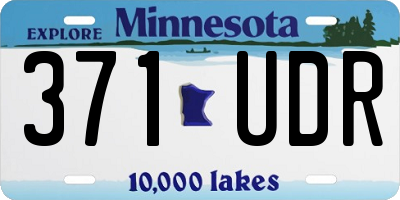 MN license plate 371UDR