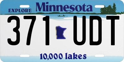 MN license plate 371UDT