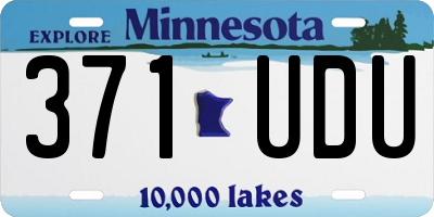 MN license plate 371UDU