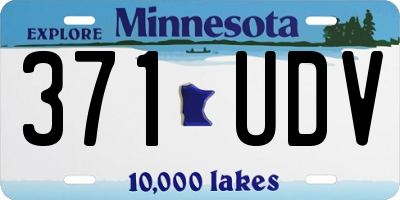 MN license plate 371UDV