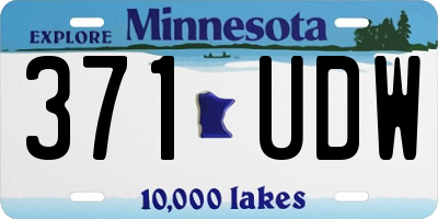 MN license plate 371UDW