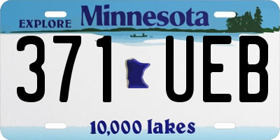 MN license plate 371UEB