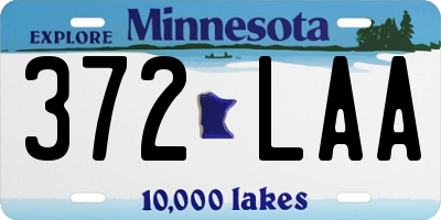 MN license plate 372LAA