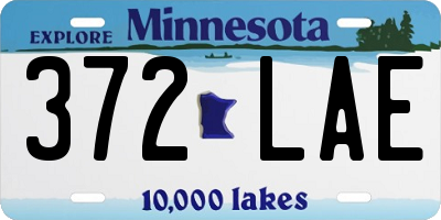 MN license plate 372LAE