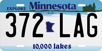 MN license plate 372LAG