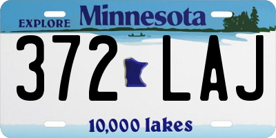 MN license plate 372LAJ