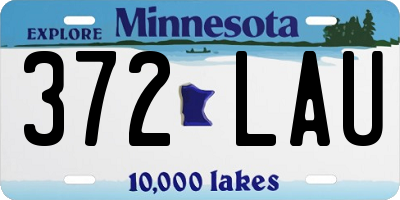 MN license plate 372LAU