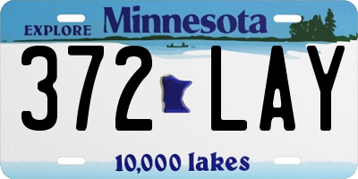 MN license plate 372LAY