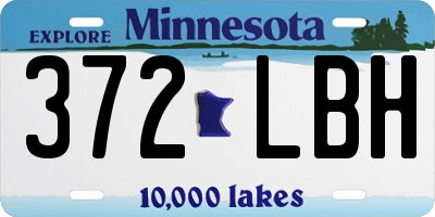 MN license plate 372LBH