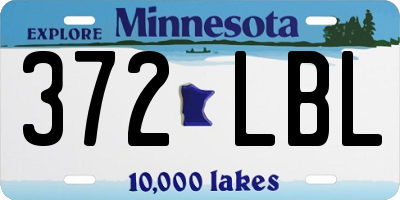 MN license plate 372LBL