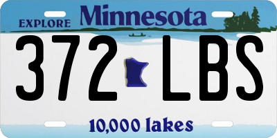 MN license plate 372LBS