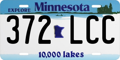 MN license plate 372LCC