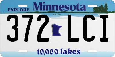 MN license plate 372LCI