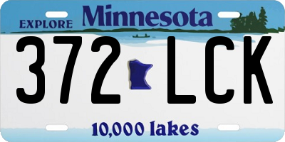 MN license plate 372LCK