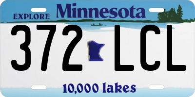 MN license plate 372LCL