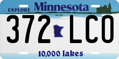 MN license plate 372LCO