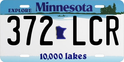 MN license plate 372LCR