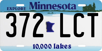 MN license plate 372LCT
