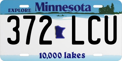 MN license plate 372LCU