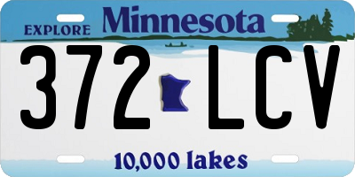 MN license plate 372LCV
