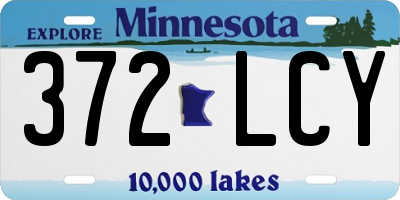MN license plate 372LCY