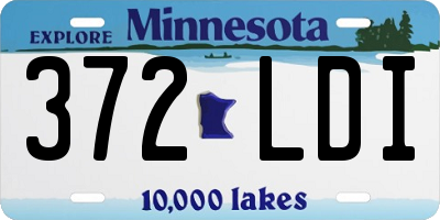 MN license plate 372LDI