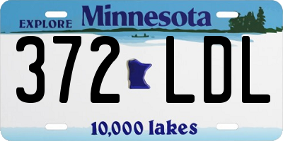 MN license plate 372LDL
