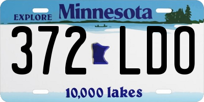 MN license plate 372LDO