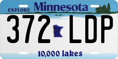 MN license plate 372LDP